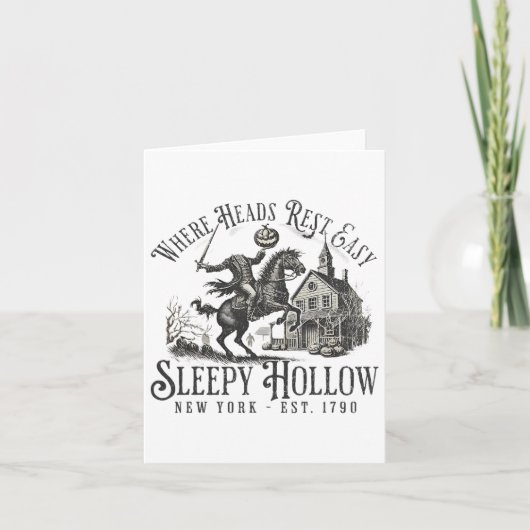 Carte Cavalier sans tête Sleepy Hollow Citrouille Lanter (Devant)