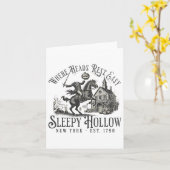 Carte Cavalier sans tête Sleepy Hollow Citrouille Lanter (Fleur jaune)