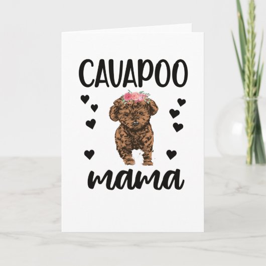 Carte Cavapoo dog Mama Cavoodle Dog (Devant)