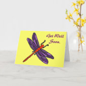 Carte CC- Dragonfly Art Get Well Soon (Fleur jaune)