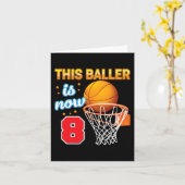 Carte Ce Baller A Maintenant 8 Ans 8e Anniversaire Panie (Fleur jaune)
