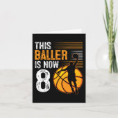 Carte Ce Baller A Maintenant 8 Ans Basketball 8ème Naiss (Devant)