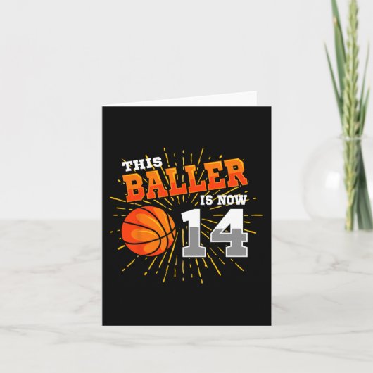 Carte Ce Baller Est Maintenant 14 Basketball 14e Anniver (Devant)