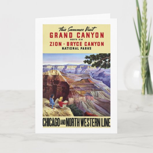 Carte Ce canyon grand de visite d'été (Devant)