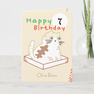 Carte Ce Chat Vie Cute Kitty Enfants Nom Modifiable