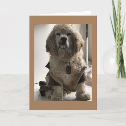 CARTE CE CHIEN EST PRÊT À DIRE "JOYEUX ANNIVERSAIRE" (Devant)