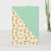 Carte Ce Chien Vie Jaune Vert Photo Anniversaire (Dos)