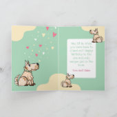 Carte Ce Chien Vie Jaune Vert Photo Anniversaire (Intérieur)