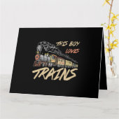 Carte Ce Garçon Aime Les Trains Drôle Les Cadeaux Amoure (Fleur jaune)