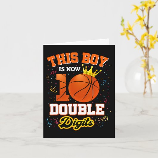 Carte Ce Garçon Est Maintenant 10 Double Chiffres Lover  (Fleur jaune)