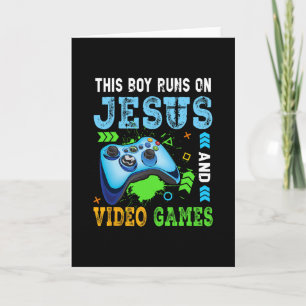 Carte Ce garçon fonctionne à Jésus et jeux vidéo chrétie