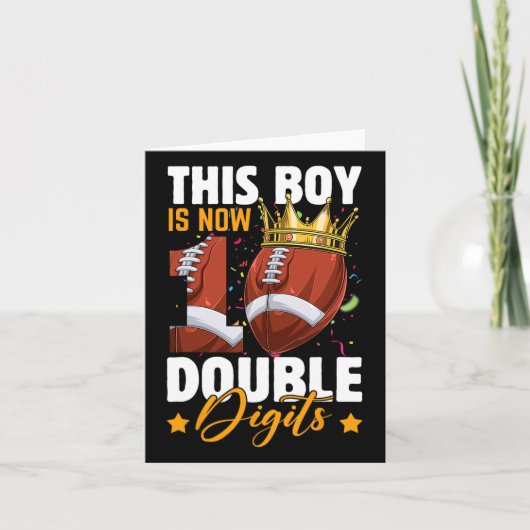 Carte Ce Garçon Maintenant 10 Chiffres Double Football 1 (Devant)