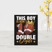 Carte Ce Garçon Maintenant 10 Chiffres Double Football 1 (Fleur jaune)