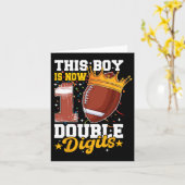 Carte Ce garçon maintenant 10 Dix chiffres Football 10 a (Fleur jaune)