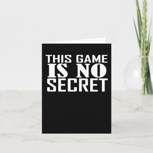 Carte Ce Jeu N'Est Pas Un Secret (Devant)