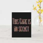 Carte Ce Jeu N'Est Pas Un Secret (Fleur jaune)