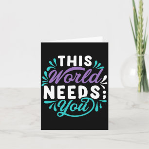 Carte Ce Monde a Besoin de Vous Design Tri-Blend Premium