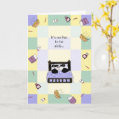 Carte Ce n'est aucun amusement étant en difficulté - (Fleur jaune)