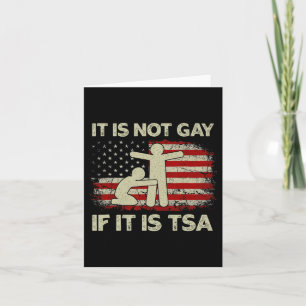 Carte Ce N'est Pas Gay Si C'est La Sécurité Tsa Vintage