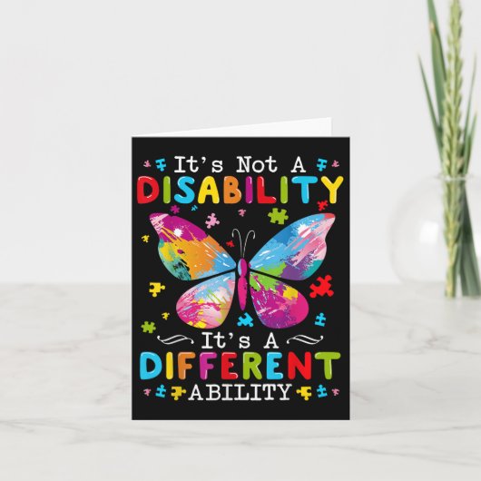 Carte Ce N'Est Pas Un Handicap C'Est Une Capacité Différ (Devant)