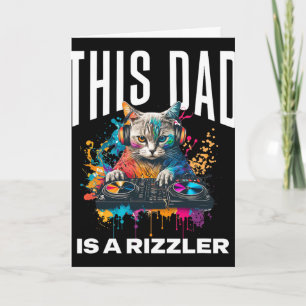 Carte Ce papa a Rizz Cool Dj Cat Rizzler papa Fête des