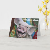 CARTE CE PETIT PIGGY VOUS SOUHAITE UN ANNIVERSAIRE TRÈS  (Fleur jaune)