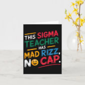 Carte Ce professeur Sigma a Rizz fou (Fleur jaune)