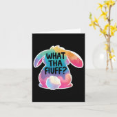 Carte Ce Que Fluff Drôle Lapin De Pâques Tie Tee Chasse (Fleur jaune)