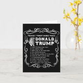 Carte Ce que j'ai plus confiance que Donald Trump Anti P (Fleur jaune)