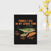 Carte Ce Que Je Fais Dans Mon Temps De Rechange Drôle Pê (Fleur jaune)