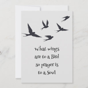 Carte Ce que les ailes sont à une prière d'oiseaux est à