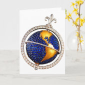 Carte Ce qui ? Bijouterie fantaisie AddText de globe (Fleur jaune)