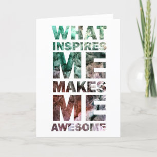 Carte Ce qui m'inspire me fait 2 impressionnants