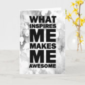 Carte Ce qui m'inspire me rend impressionnant (Fleur jaune)