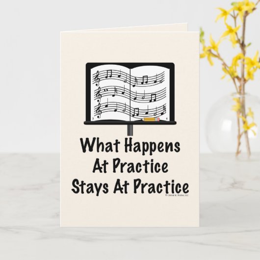 Carte Ce qui se passe à l'exercice Orchestra Greeting Ca (Fleur jaune)