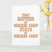 Carte Ce qui se produit à la colonie de vacances (Fleur jaune)