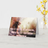 Carte Ce qui si je tombe - citation d'Erin Hanson (Fleur jaune)