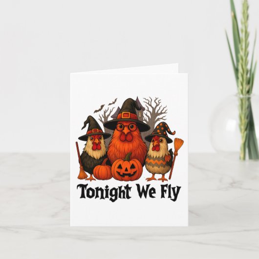 Carte Ce Soir, Nous Avons Volé Drôle Halloween Chicken S (Devant)
