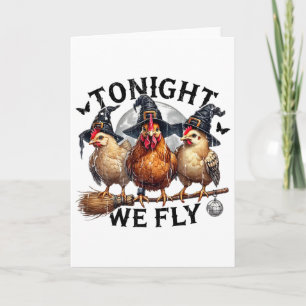 Carte Ce soir nous volons, sorcière poulet, drôle de pou