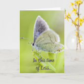 Carte Ce temps de perte Écriture Confort Papillon (Fleur jaune)