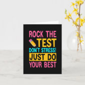 Carte Ce test Rock The Test Day Rock The Test Ne pas St (Fleur jaune)