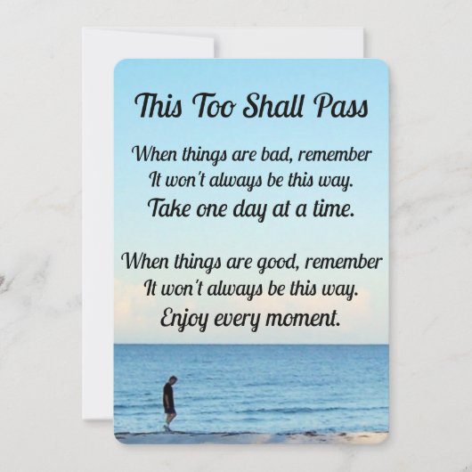 Carte "Ce Trop Passera" (Devant)