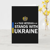 Carte Ce vétéran se tient avec l'Ukraine (Fleur jaune)