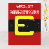 Carte Ceinture du Père Noël (Fleur jaune)