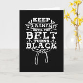 Carte Ceinture noire des arts martiaux (Fleur jaune)