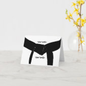 Carte Ceinture noire des arts martiaux (Fleur jaune)