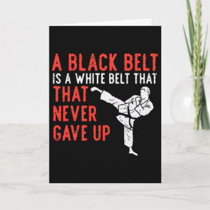 Carte Ceinture noire jamais donné Karate Taekwondo Inspi