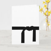 Carte Ceinture noire Karate (Fleur jaune)