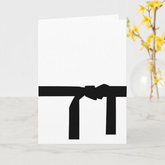 Carte Ceinture noire Karate (Fleur jaune)