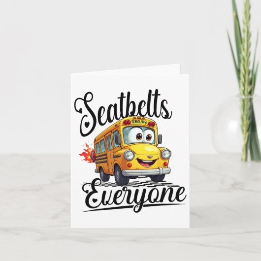 Carte Ceintures de sécurité drôles de retour à l'école p (Devant)